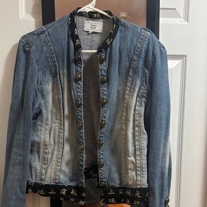 Luii Denim Jacket with Black Accents